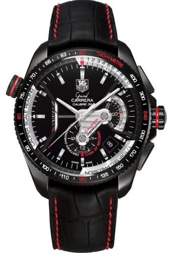 TAG Heuer Grand Carrera Calibre 36RS Caliper Chronograph Titanium PVD / Black / Alligator